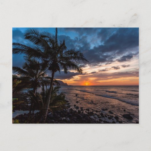 Ein schöner Sonnenuntergang Postkarte (Vorderseite)