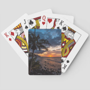 Ein schöner Sonnenuntergang Spielkarten