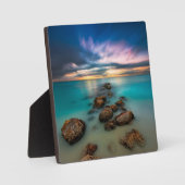 Ein schöner Sonnenuntergang über der Bucht von Gra Fotoplatte (Vorderseite)