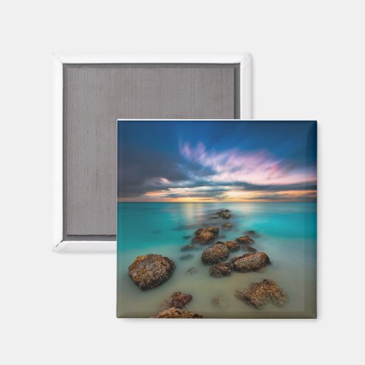 Ein schöner Sonnenuntergang über der Bucht von Gra Magnet (Vorderseite/Rückseite)