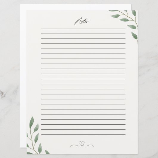 Ein schöner Stationär, Notizen (Vorne/Hinten)