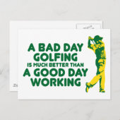 Ein schöner Tag beim Golfspielen Postkarte (Vorne/Hinten)