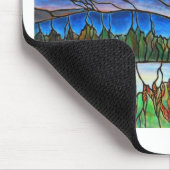 "Ein schöner Tag-" Buntglas-Landschaftskunst! Mousepad (Ecke)