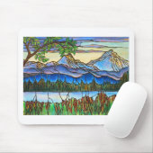 "Ein schöner Tag-" Buntglas-Landschaftskunst! Mousepad (Mit Mouse)