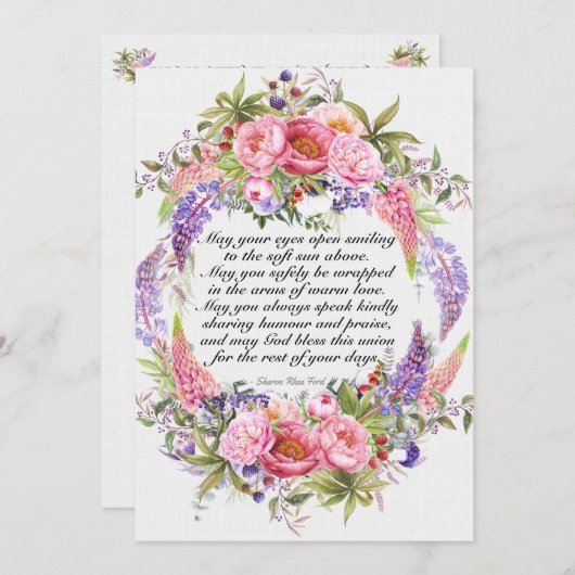 Ein schöner Tag für eine Hochzeit Einladung (Vorne/Hinten)