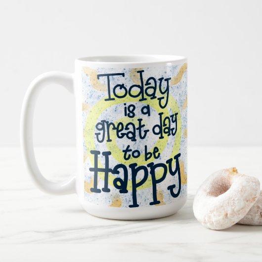 Ein schöner Tag für glückliche Tasse (Mit Donut)
