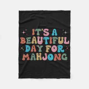 Ein schöner Tag für Mahjong Funny Mahjong Wome Fleecedecke