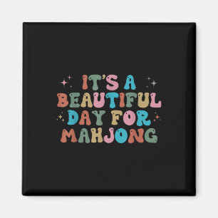 Ein schöner Tag für Mahjong Funny Mahjong Wome Magnet