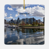 Ein schöner Tag in Vancouver, BC Keramikornament (Rückseite)