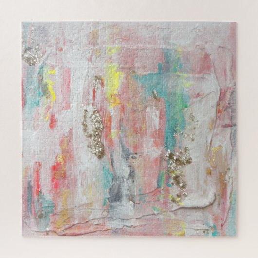 Ein schöner Tag - Mischmedium-abstrakte Malerei Puzzle (Vertikal)