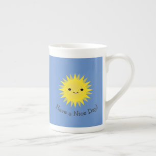 Ein schöner Tag niedliche kawaii lächelnd Sonne Porzellantasse