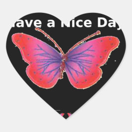 Ein schöner Tag und eine bessere Nacht Butterfly A Herz-Aufkleber