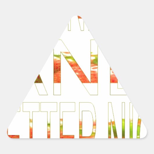 Ein schöner Tag und eine bessere Nachtkunst Dreieckiger Aufkleber (Vorderseite)