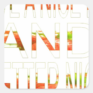 Ein schöner Tag und eine bessere Nachtkunst Quadratischer Aufkleber