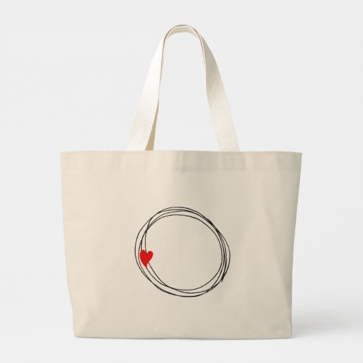 Ein schöner Text in den Kreis der Liebe Jumbo Stoffbeutel (Rückseite)