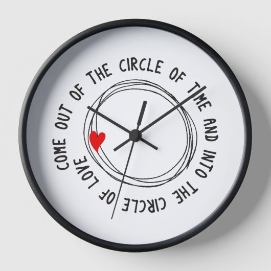 Ein schöner Text in den Kreis der Liebe Uhr (Vorderseite)