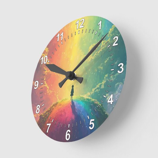 Ein schöner Traum Runde Wanduhr (Winkel)