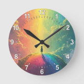 Ein schöner Traum Runde Wanduhr (Vorderseite)