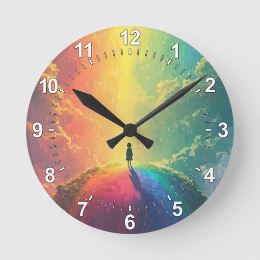 Ein schöner Traum Runde Wanduhr (Vorderseite)