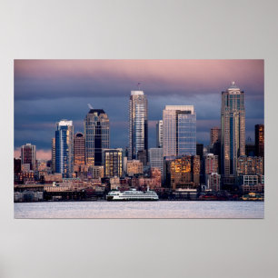 Ein schöner und dramatischer Sonnenuntergang aus W Poster