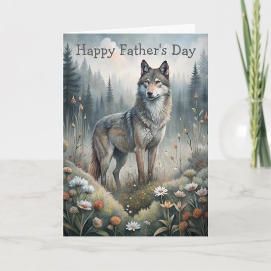 Ein schöner Waldwolf Karte (Vorderseite)