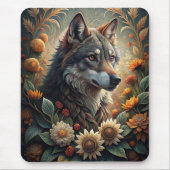 Ein schöner Waldwolf Mousepad (Vorne)