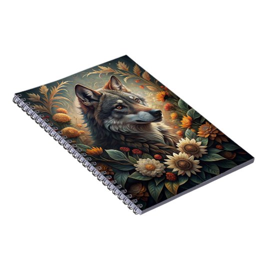 Ein schöner Waldwolf Notizblock (Rechte Seite)