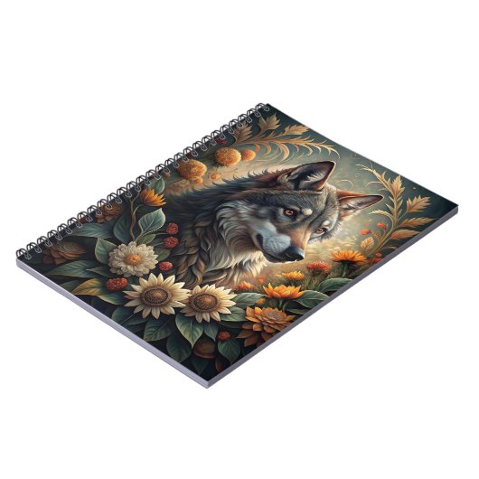 Ein schöner Waldwolf Notizblock (Linke Seite)