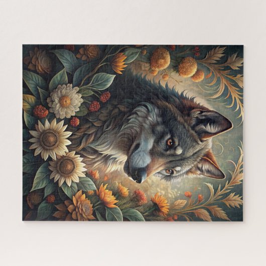 Ein schöner Waldwolf Puzzle (Horizontal)