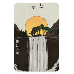 Ein schöner Wasserfall Magnet