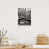 Ein schöner Wasserfall mit Schnee Poster (Küche)