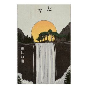 Ein schöner Wasserfall Poster