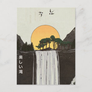 Ein schöner Wasserfall Postkarte