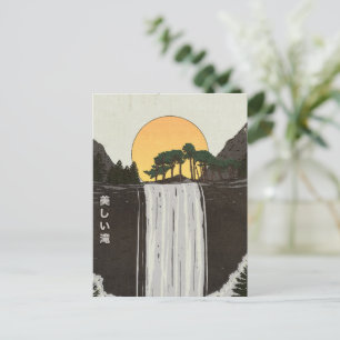 Ein schöner Wasserfall Postkarte