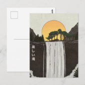 Ein schöner Wasserfall Postkarte (Vorne/Hinten)