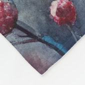 Ein schöner weißer Fox im Winter Fleecedecke (Ecke)