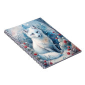 Ein schöner weißer Fox im Winter Notizblock (Rechte Seite)