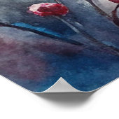 Ein schöner weißer Fox im Winter Poster (Ecke)