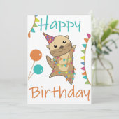 Ein schönerer Geburtstag wünscht Niedliches Glück Einladung (Stehend Vorderseite)