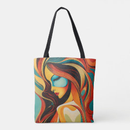 Ein schönes abstraktes Porträt Tasche