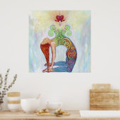 Ein schönes Bild einer Frau, die meditiert Poster (Küche)