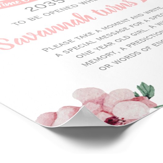 Ein schönes Blumenposter zum Geburtstag Poster (Ecke)