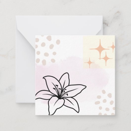 Ein schönes, Bohemisch Inspiriert Design auf einer Mitteilungskarte (Vorderseite)