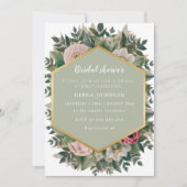 Ein schönes Brautparty mit Blumenbeete Einladung (Vorderseite)