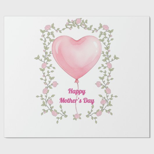 Ein schönes Design zum Muttertag - Pastellrosa Geschenkpapier (Flach)