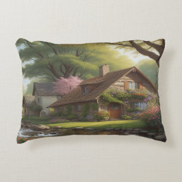 Ein schönes Dorf Daylight kleine Hütte Dekokissen