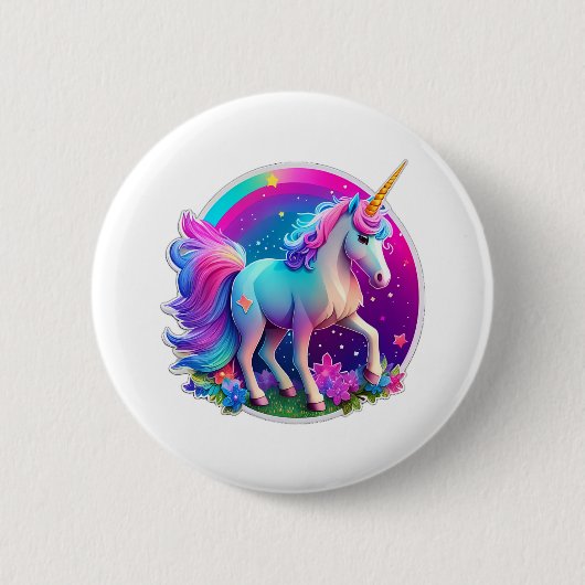 Ein schönes Einhorn Button (Vorderseite)