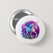 Ein schönes Einhorn Button (Vorne & Hinten)