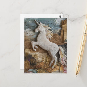 Ein schönes Einhorn Mixed Media Postkarte