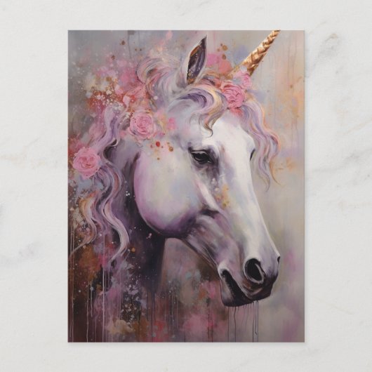 Ein schönes Einhorn Postkarte (Vorderseite)